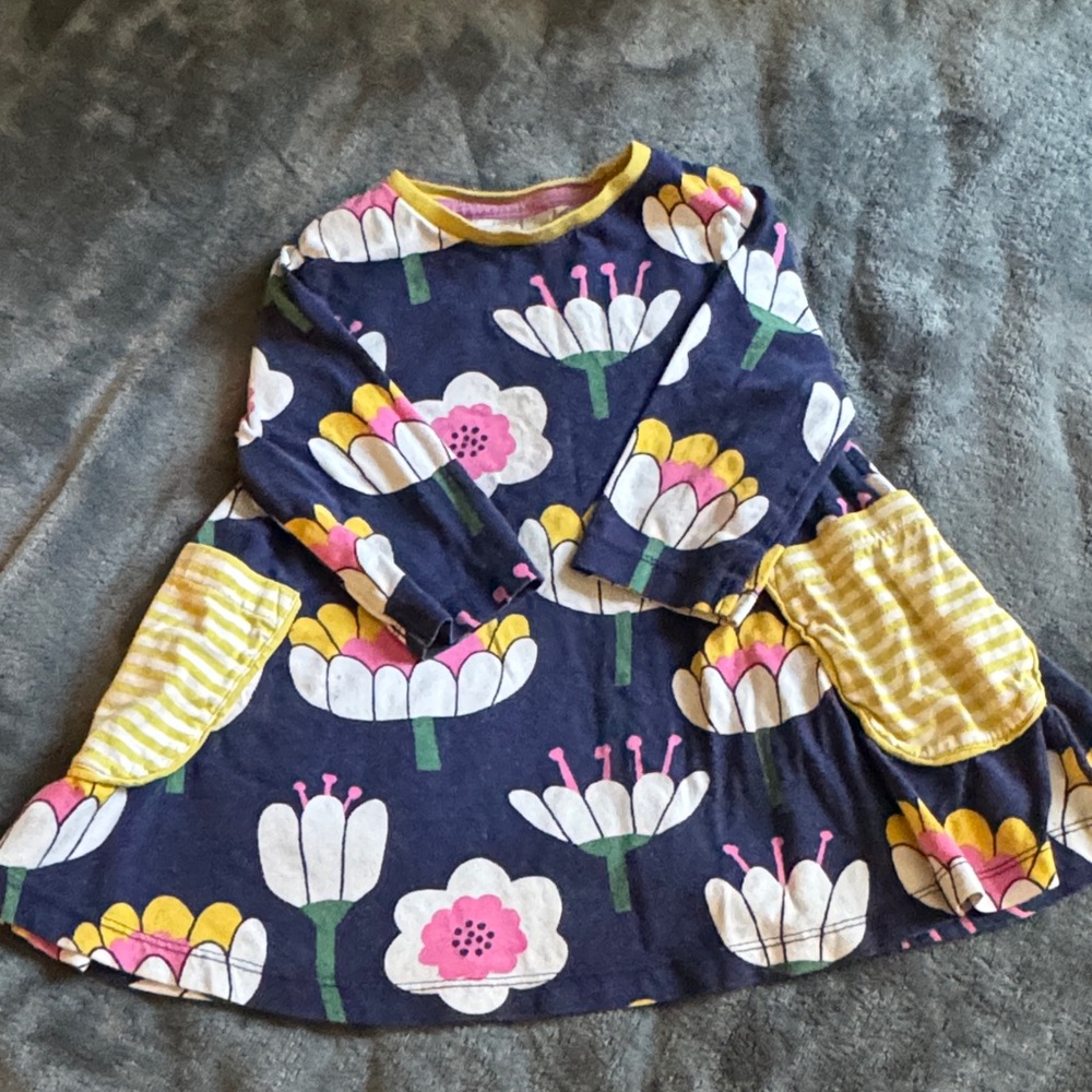 Mini Boden Navy Floral Kids Dress